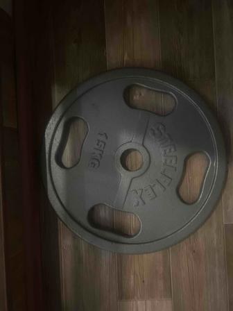 Блин Steelflex 15 кг, оригинал. Отличное состояние