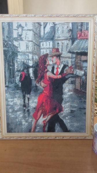 Картина алмазная мозаика, собранная