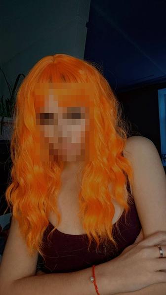 Парик из искусственных волос. Розовый блонд. Каре.