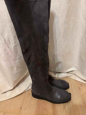 Сапоги замшевые