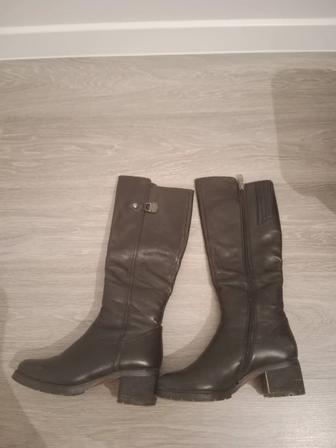 Замшевые зимние сапоги