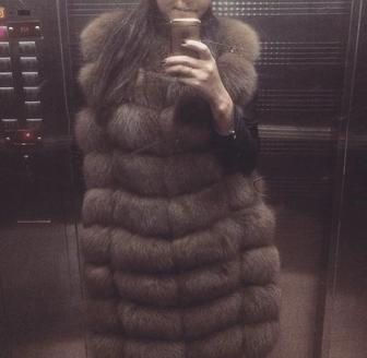 Жилетка песец натуральный, безрукавка