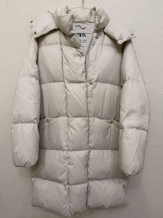 Подростковый пуховик с капюшоном ZARA для девочки