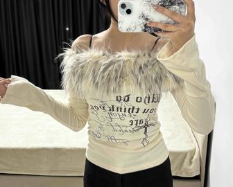 Лонгслив с мехом