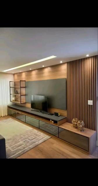 Тв зона бамбук панель