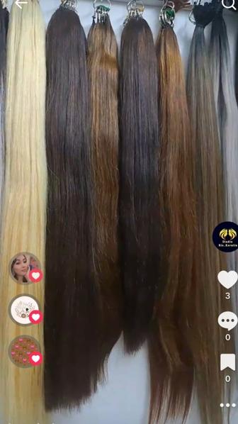 Наращивание волос ниткой