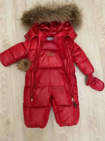 Зимний комбинезон для девочки, размер 68 (до 6 месяцев)