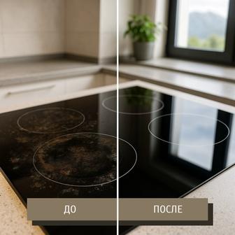 Профессиональная полировка и чистка стеклокерамических плит в Алматы