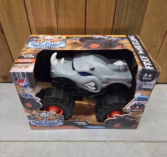 Детская Игрушечная Фрикционная Машинка Монстер Трак Серый НОСОРОГ.