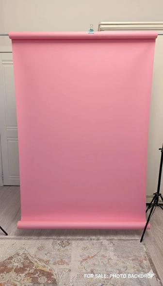 Розовый бумажный фотофон 1.35 на 2 метра