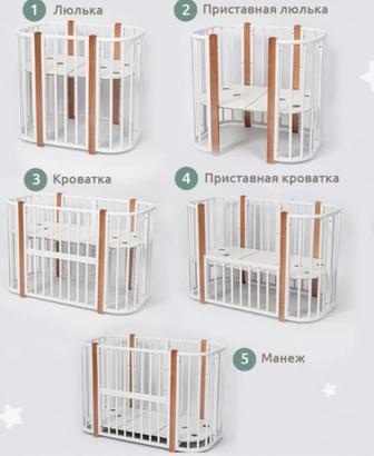 Продам Кровать Incanto Nuvola LUX 5 в 1 (кровать, маятник, 2 матраса)