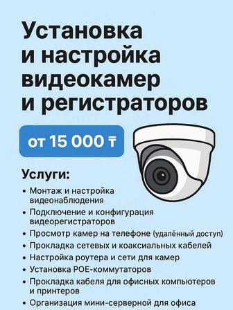 Установка и настройка видеокамер и регистраторов