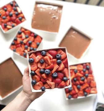 Трайфл клубника с бананом