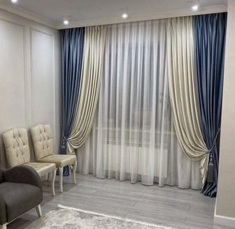 Шторы с занавеской 7500тг