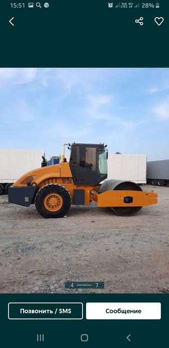 Аренда услуга каток грунтовый дорожный