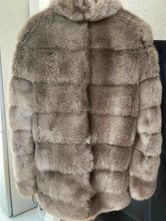 Шуба норка цвет Соболь