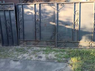Ворота металлические 3.6 и калитка 0.80 см б/у есть доставка по городу