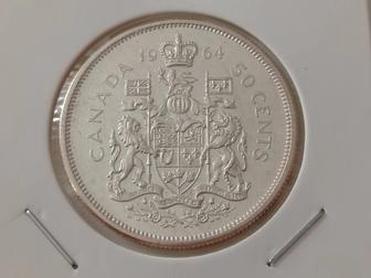 Канада 50 центов 1964. Серебро