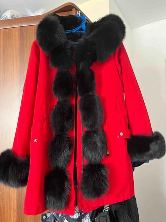 Зимняя парка с мехом норки