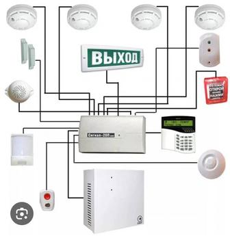 Установка и обслуживание систем безопасности (пожарная сигнализация, видеок