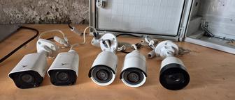 Проф. система IP-видеонаблюдения 2TBрегистратор 5камер Шкаф.