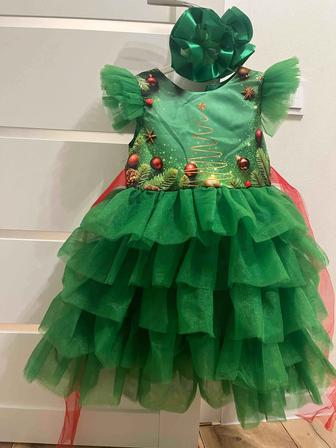Продам платье елки 4-5 лет