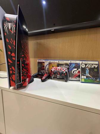 Пс5 наклейка кастомная 2 геймпада 6 игр