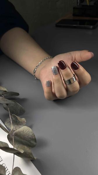 Маникюр гель-лак наращивание