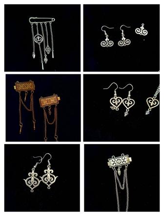 Ұлттық әшекейлер сатылады. Сырға, шашбау, шекелік, алқа