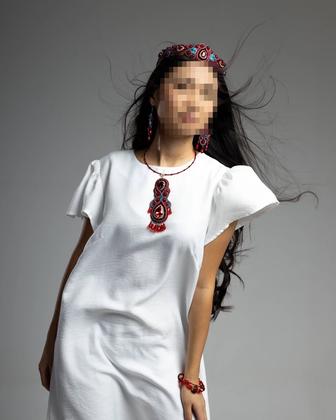 Дизайнерские украшения ручной работы корона,колье, сережки, браслет