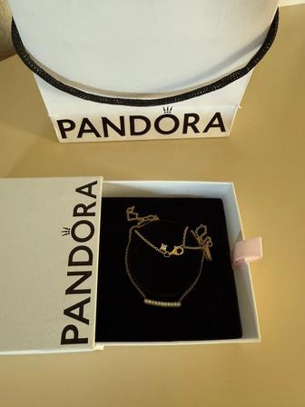 Цепочка колье Pandora новая с коробочкой и биркой от магазина под золото