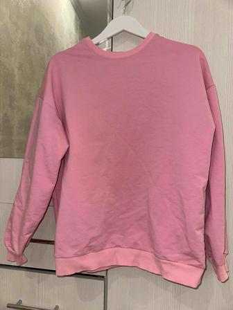 Базовый нежно-розовый свитшот оверсайз