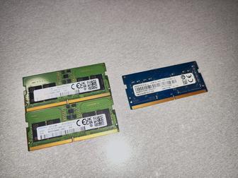 ОЗУ для ноутбуков, Samsung 8 Гб (2 шт) и RamAxel 8 Гб (1 шт), SO-DIMM