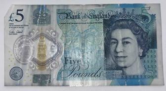 Деньги сувенирные Банкнота 5 фунтов стерлингов 2015 года