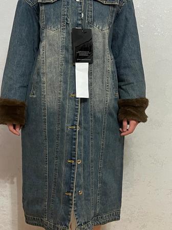 Женский джинсовый плащ