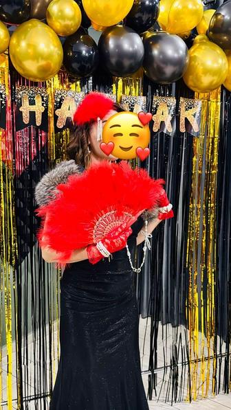 Стиль Гэтсби веер и заколка из перьев, перчатки