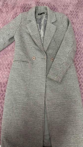 Теплое длинное женское пальто для осени и зимы