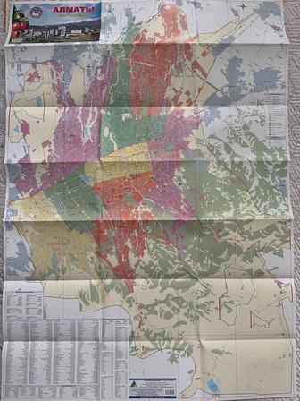 Карта Алматы бумажная