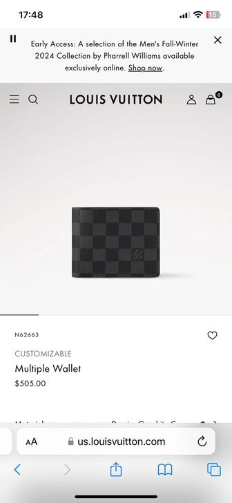 Портмоне louis vuitton