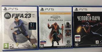 Срочно! Продаю игры на PS5 FIFA 23, Assassins Creed Valhalla, Spider-Man
