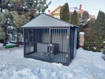 Вольер с будкой для собаки