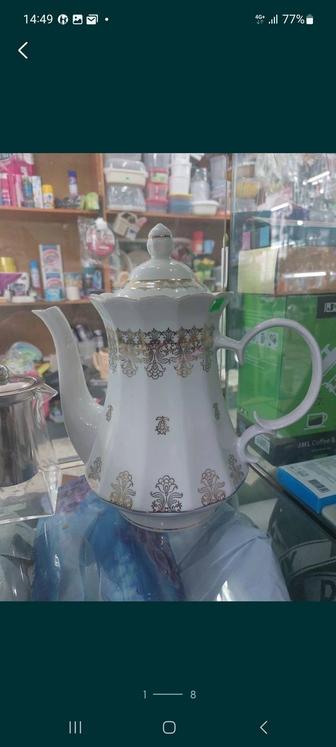 Фарфоровый завод Коростень..ручная роспись производство 1998г.чайник 2литра