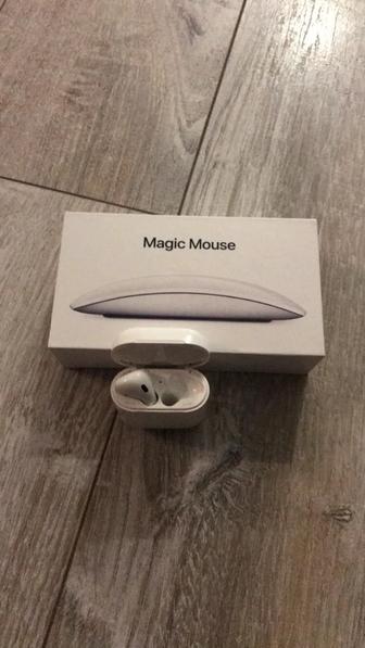 Продам новый Apple Magic Mouse и б/у оригинал AirPods с одним наушником