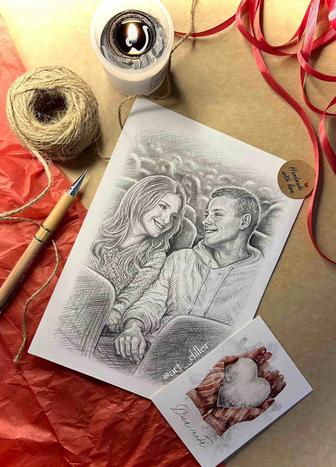 Рисую портреты по фото карандашом вручную