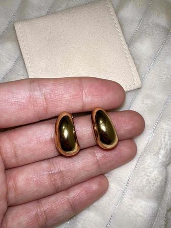 Серги Титан нержавеющие медицинское золото