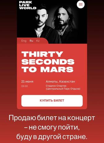 Продаю билет в Лето