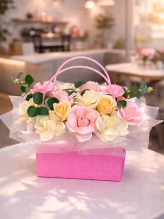 Мыльные розы цветы к 8 марта