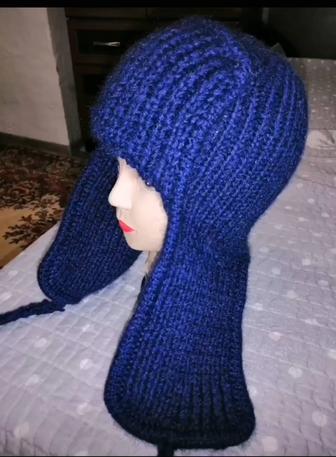 вязанная ушанка