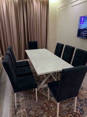 столы и стулья комплект на 6 персон