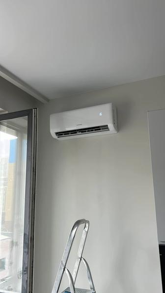 Установка кондиционера во время ремонта